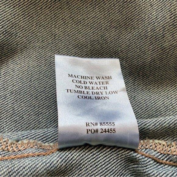 Free People Blue Distressed Jean Jacket - Picture 11 of 14